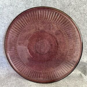 Vintage 12” Purple/ Plum Glass Plate / Platter / Chop Plate